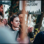 Rheinhardswaldaktion der JA 2022: Anna Leisten, Carlo Clemens, Felix Kaltschenko